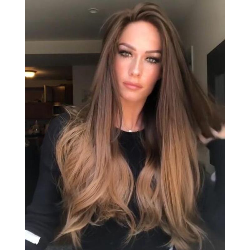 新款直销外贸假发 女长卷发大波浪自由分刘海直发 气质混色微卷逼