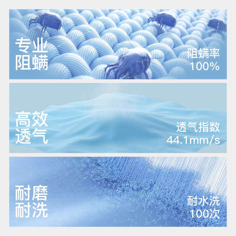 舒飘儿抗螨阻螨纯棉四件套秋冬磨毛防螨虫床上用品被套床单笠枕套