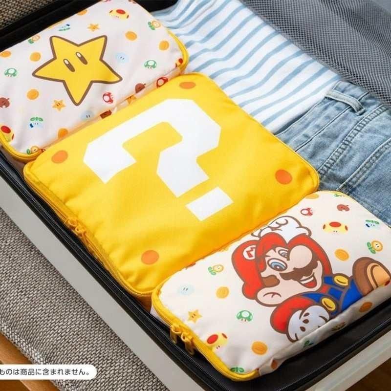 现货马力欧可爱卡通印花旅行袋便携户外收纳旅行三件套分装收纳包,收纳整理,包包收纳袋,淘宝优惠券,粉丝福利购,淘宝优惠卷