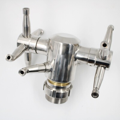 万向式洗罐器 CCH-40-50旋转清洗器双循环刷罐器 万向螺纹喷嘴304