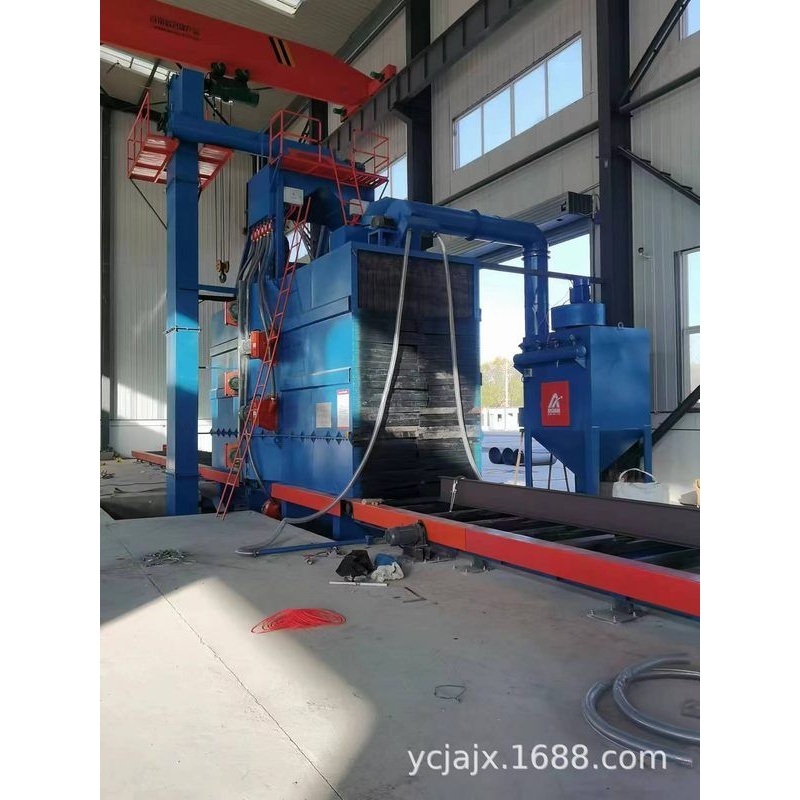 QH2238通过式抛丸机辊道抛丸清理机河北廊坊工程案例槽钢除锈
