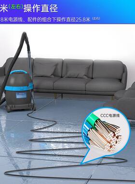 凯德威DL-1020T粉尘商用桶式吸尘器工业大功率吸尘低噪音