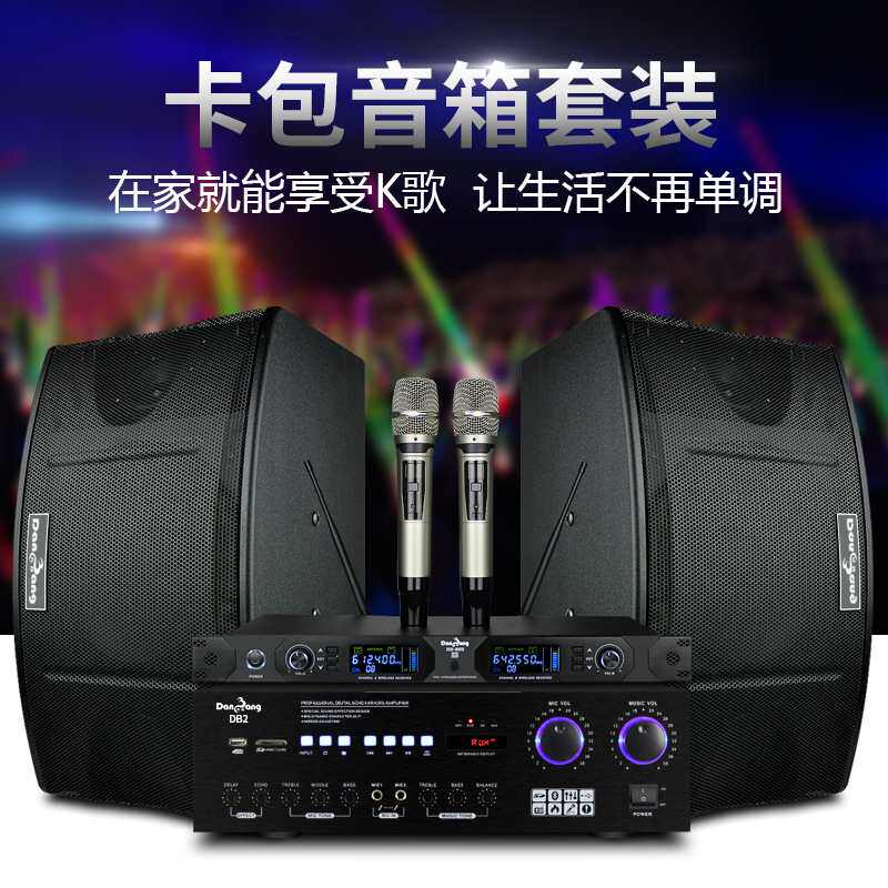 定阻会议室音箱10英寸音响套装KTV卡包箱卡拉OK壁挂音箱广播系统