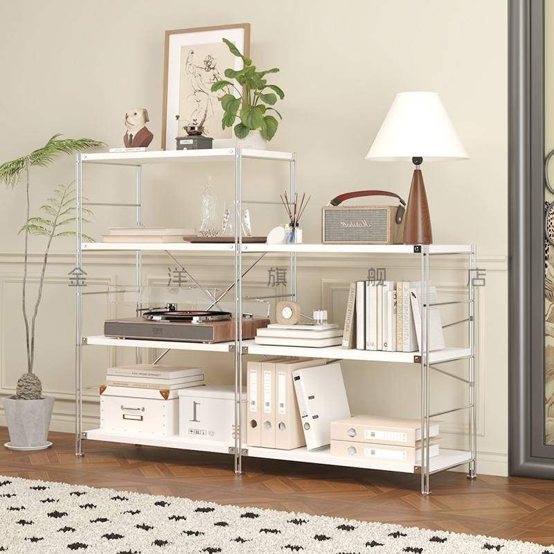 家用置物架白色简约多层落地架阳台多功能组合架书房书架收纳架子,商业/办公家具,置物架/陈列架/储物架/展示架,淘宝优惠券,粉丝福利购,淘宝优惠卷