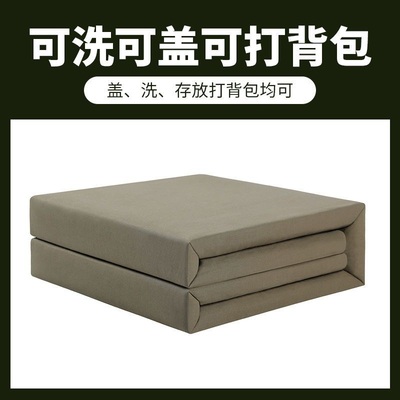 新疆包邮【1570人好评】内务被纯棉可盖军绿色被子棉被正品豆腐块