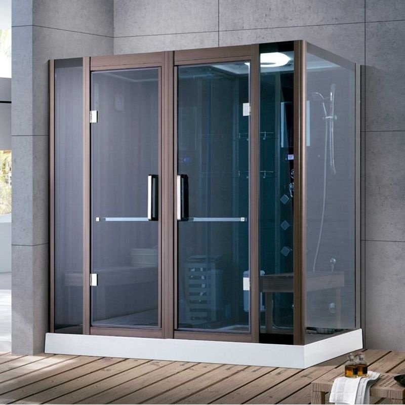 桑拿干湿蒸汽房方形干湿整体淋浴房浴室汗蒸房多功能干湿蒸汽房