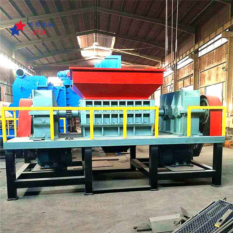 工业固废垃圾塑料薄膜玩具自行车双轴撕碎机机头磨粉机高效粉碎