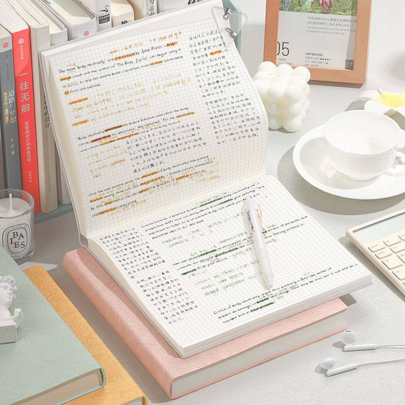 高颜值加厚笔记本大学生账本本方格学习子手软轻笔记本皮面空白奢,文具电教/文化用品/商务用品,手帐/日程本/计划本,淘宝优惠券,粉丝福利购,淘宝优惠卷