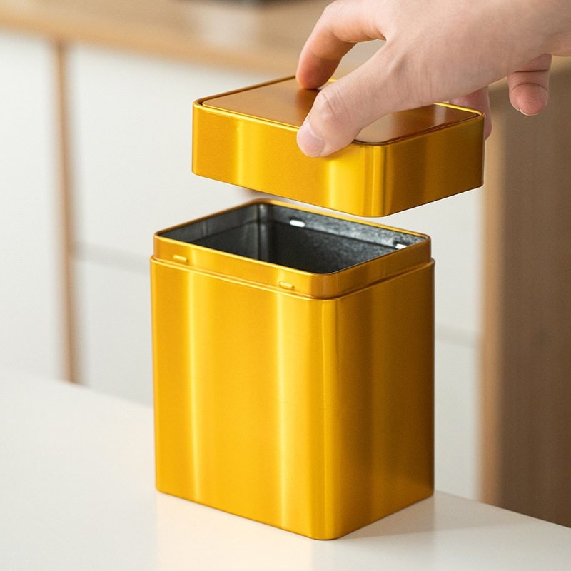 茶叶罐红茶绿茶密封罐方形空茶叶铁罐密封罐包装盒小号食品级茶罐,餐饮具,茶叶罐,淘宝优惠券,粉丝福利购,淘宝优惠卷