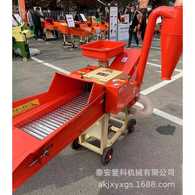 卧式铡草粉碎机玉米粉碎机鲜玉米秸秆牧草铡草机揉丝机电柴两用