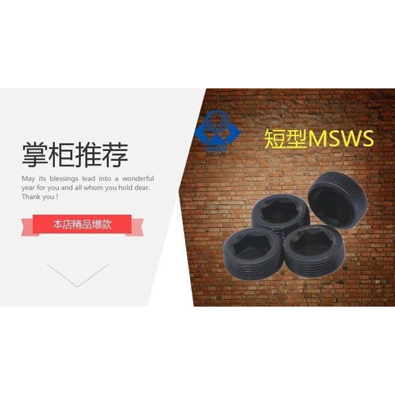 MSWT-J/1/2/3/4/5/6/8 MSWTM锥形沉头螺塞/喉塞螺丝/闷头螺丝