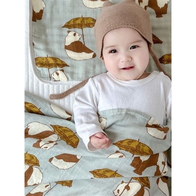 夏薄A类竹棉婴儿包巾裹布双层纱布宝宝空调盖毯浴巾新生儿抱被