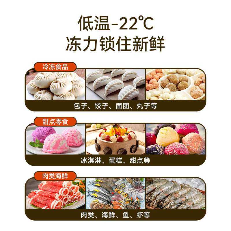 OEM定制单门冷冻柜超市生鲜食品速冻低温柜包子汤圆冷冻展示柜