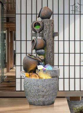 假山流水摆件循环水客厅阳台财富喷泉风水轮庭院水景布局鱼塘装饰