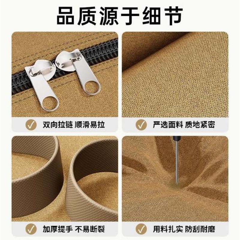 超大容量加厚帆布搬家袋防潮衣物收纳袋特大号行李包棉被整理袋子