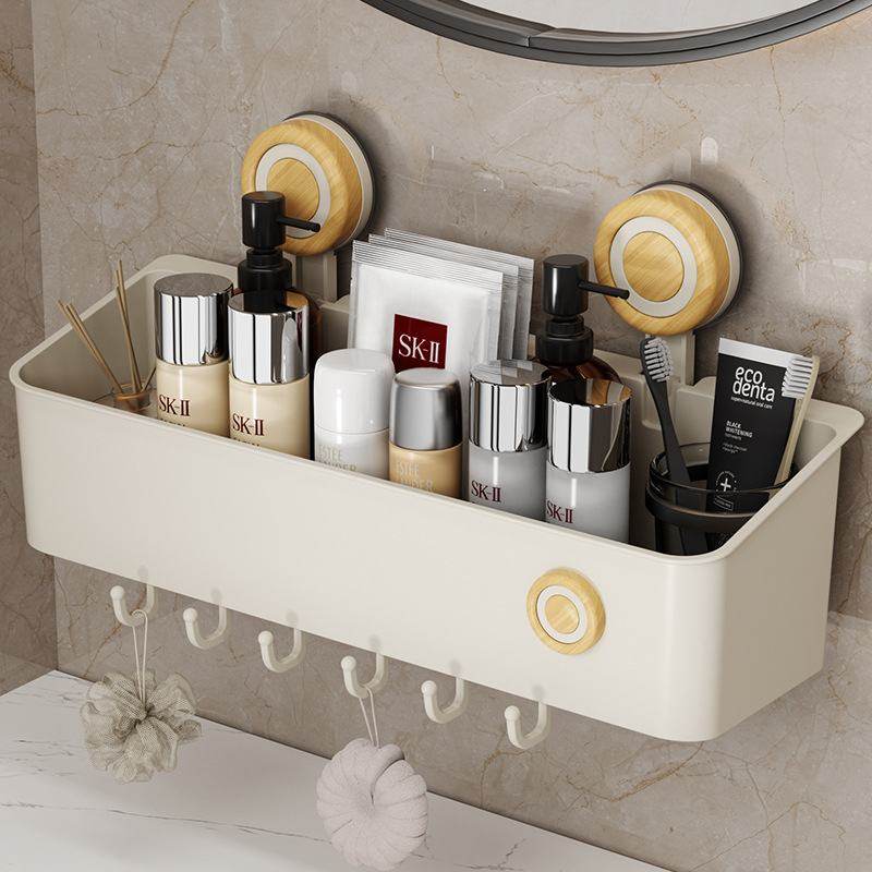 吸盘置物架免打孔卫生间洗手墙上洗漱浴室台壁挂式架子收纳盒桶,家装主材,卫浴置物架,淘宝优惠券,粉丝福利购,淘宝优惠卷