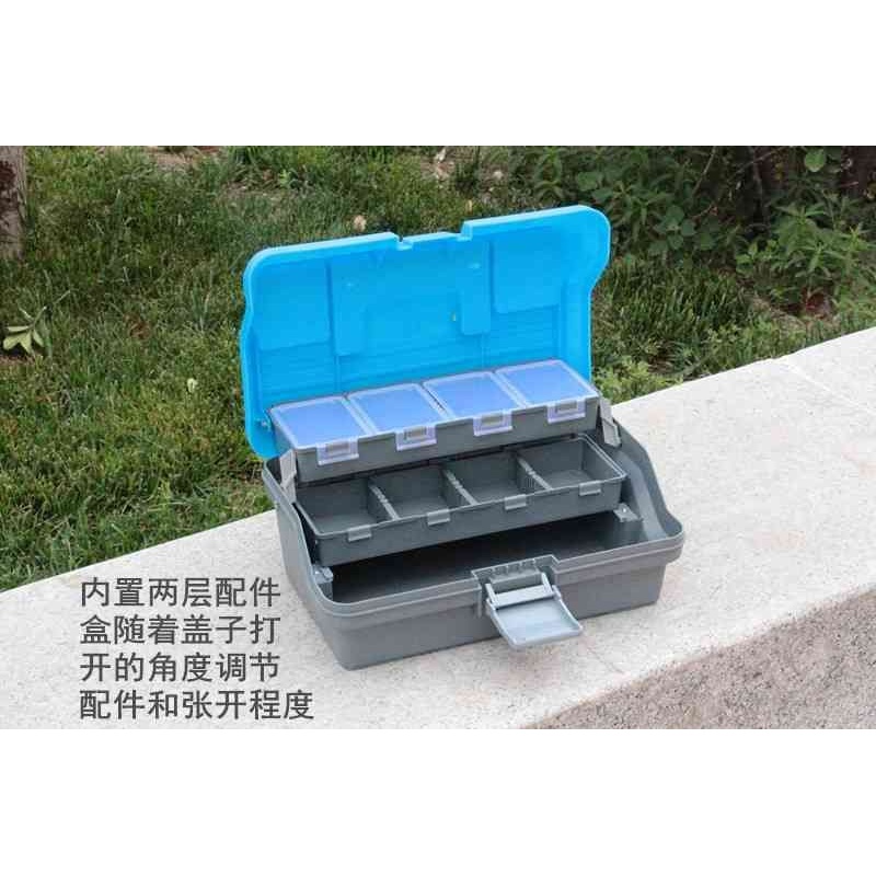 三层/四层 多功能钓鱼工具盒 路亚钓箱配件盒 多层手提箱假饵箱