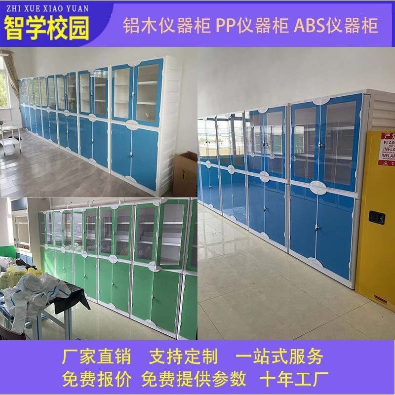 定制铝木仪器柜PP实验室专用安全通风环保玻璃药品柜防护化学品