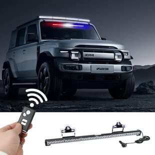 汽车后挡风玻璃LED爆闪灯超亮吸盘式前后挡远光狗反击警示闪光灯