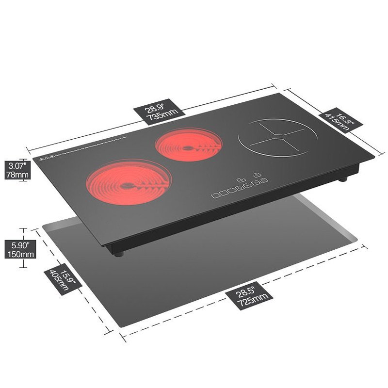 三头电磁炉嵌入式三火电陶家用厂家直销双头组合多头电磁灶炉