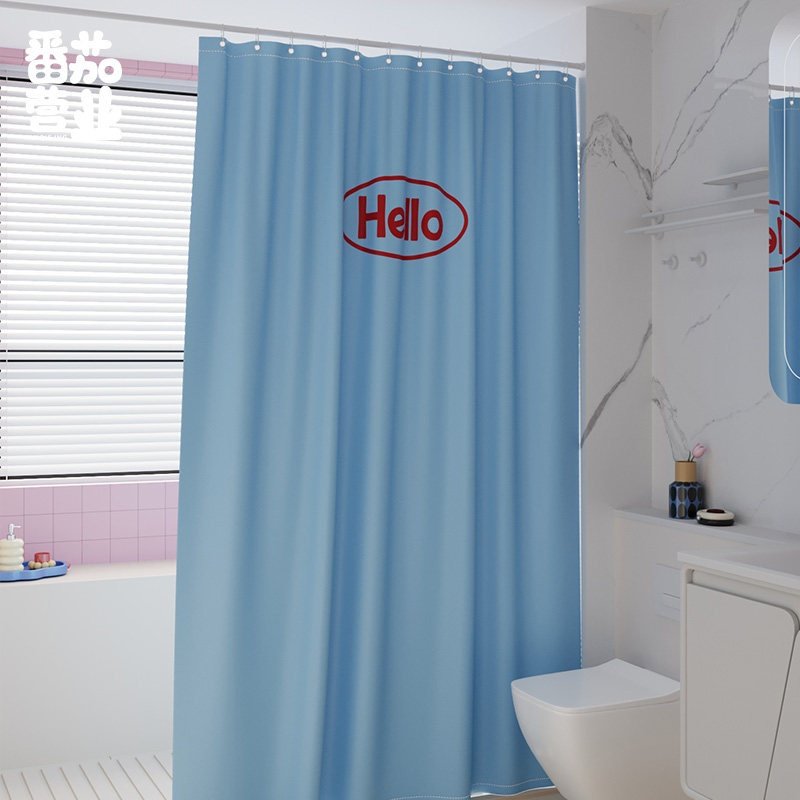 韩系简约纯色家用浴帘化妆室厕所防水防霉隔断挂帘挂布免打孔门帘,家庭/个人清洁工具,浴帘,淘宝优惠券,粉丝福利购,淘宝优惠卷