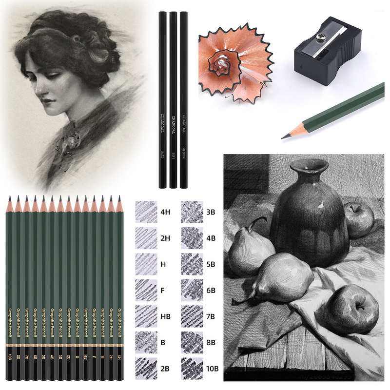 素描铅笔35件套装美术素描手绘绘画美术工具工具便携式画室专用生,文具电教/文化用品/商务用品,美术套装/美育礼盒,淘宝优惠券,粉丝福利购,淘宝优惠卷
