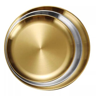 餐桌垃圾小吃小菜碟干果水果盘吐骨头盘碟家用不锈钢碟小盘子轻奢