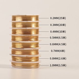 DIY配件18k进口14K包金线注金线缠绕925银造型软线不褪色珍珠铜丝