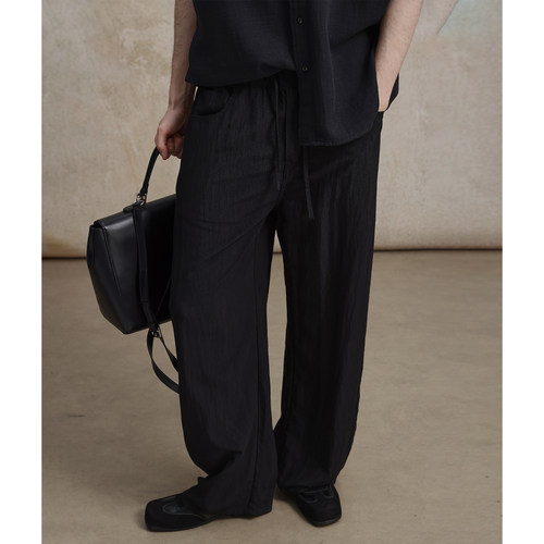 CAKUNTA光泽感垂感弯刀休闲裤