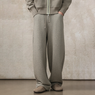 420g全棉baggy风宽松休闲裤 CAKUNTA 通勤软糯垂感拉毛卫裤