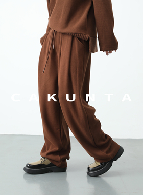CAKUNTA 简约慵懒style 经典直筒软糯灯芯绒垂感休闲裤 加厚