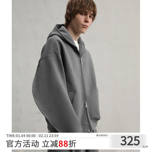 CAKUNTA 廓形短宽连帽卫衣 500G弯刀袖复合空气层硬挺卫衣外套