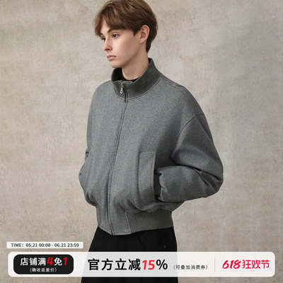 CAKUNT短宽版针织拼接羽绒夹克