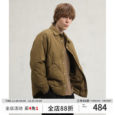 CAKUNTA经典菱格纹轻羽绒夹克