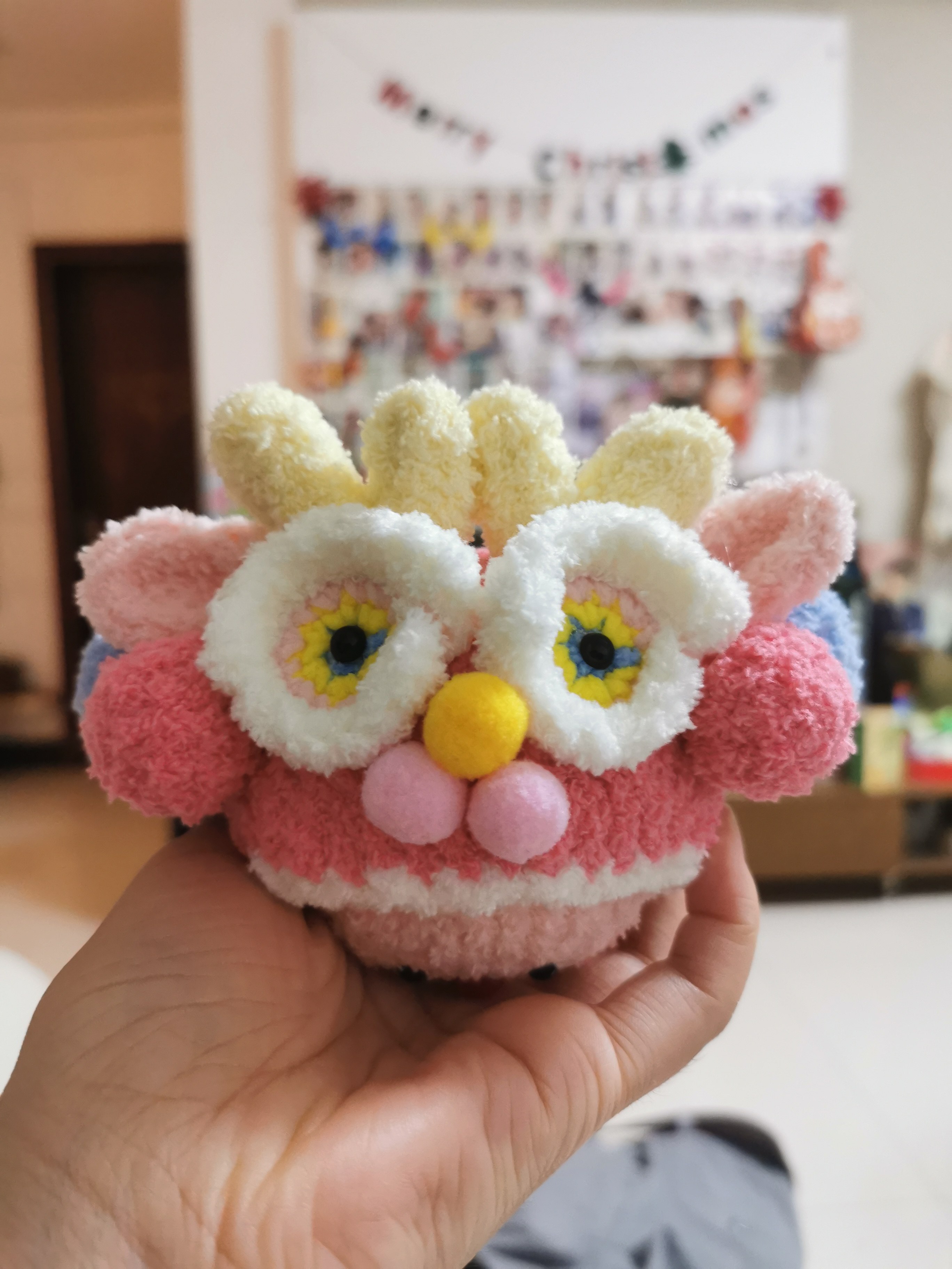 钩织成品粉色醒狮露比loopy玩偶挂件礼物礼品生日礼物图片