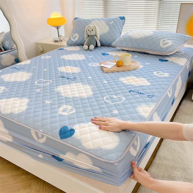 【加厚款】2026新品磨毛夹棉床笠高克重印花床笠床垫保护罩DZ,床上用品,床笠,淘宝优惠券,粉丝福利购,淘宝优惠卷