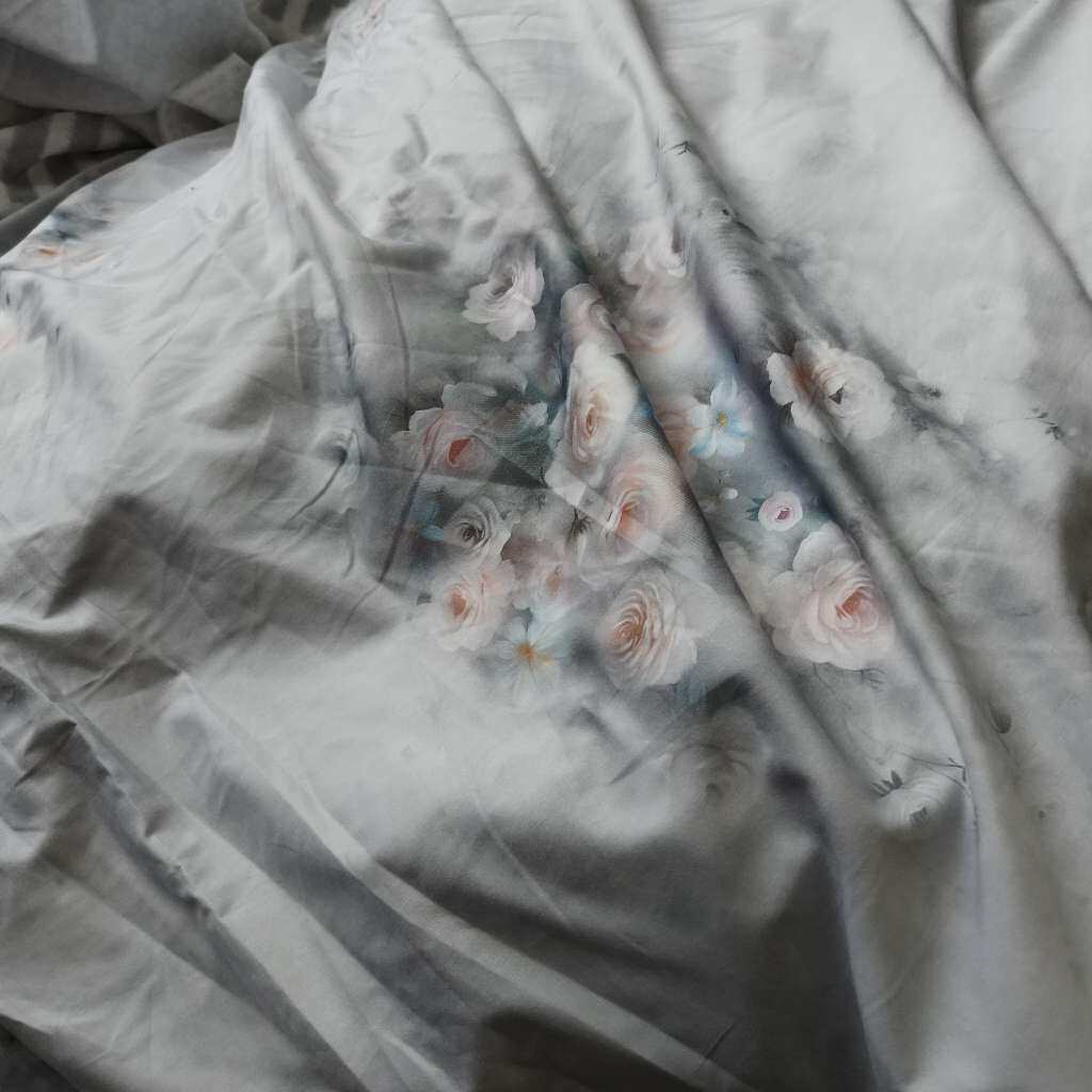 E蓝色花纯棉贡缎磨毛2*2.3米被罩2.6*2.3米床单枕套一对微瑕,居家布艺,家纺布艺/布料面料缝制服务,淘宝优惠券,粉丝福利购,淘宝优惠卷