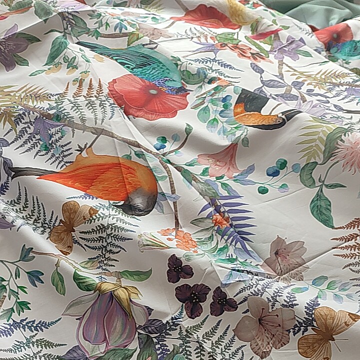 9号米底彩色大花平纹1米布料2.5幅宽10元一米