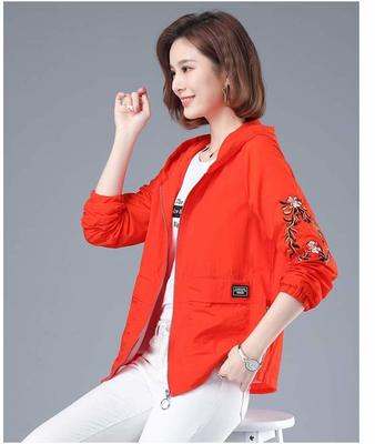 防晒衣夏季新款女纯色纽扣