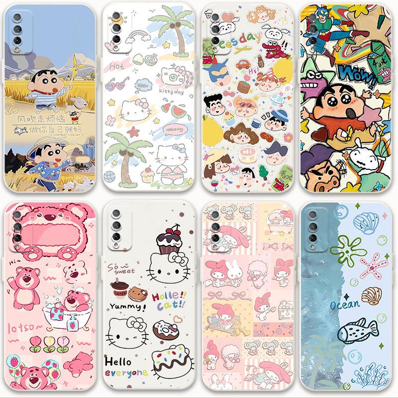 适用华为荣耀play4t手机壳蜡笔小