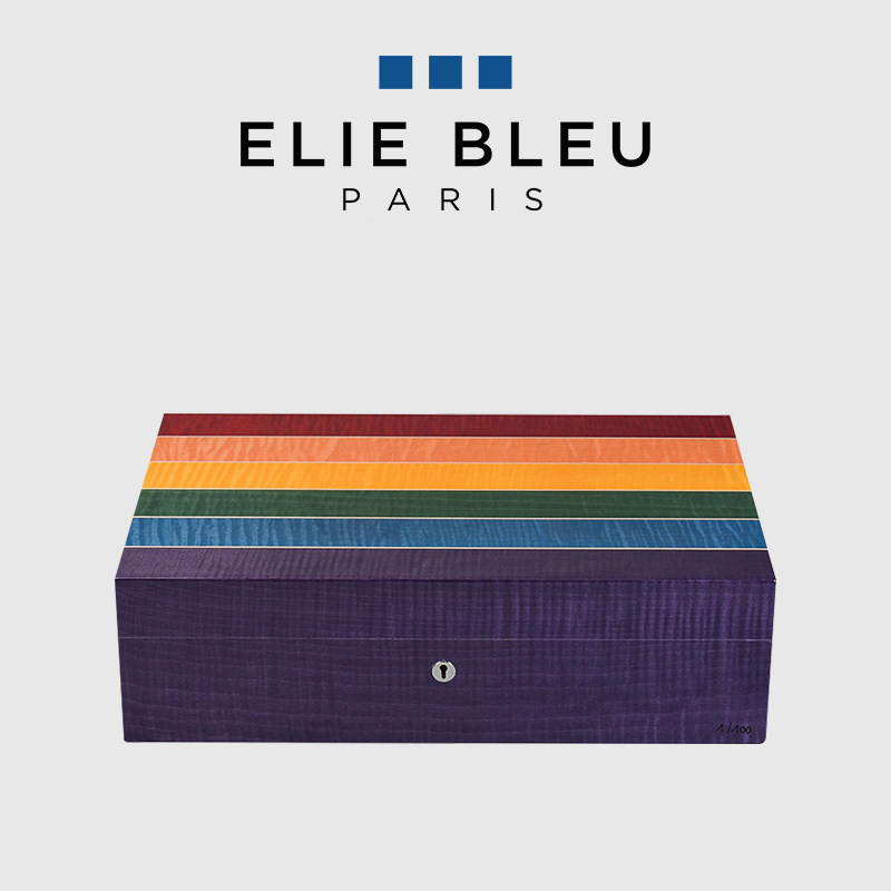 ELIE BLEU彩虹系列110支装雪松木雪茄保湿盒古巴雪茄烟盒