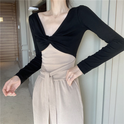 舞蹈练功服女上衣春秋显瘦成人