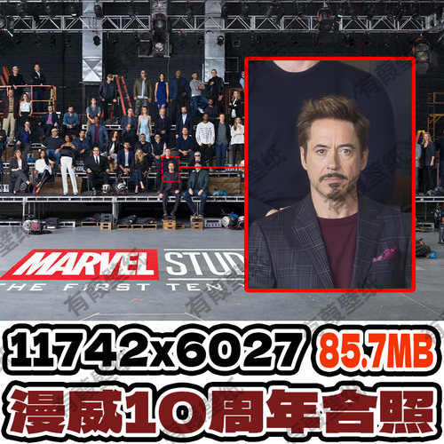 漫威10周年大合照超清素材11K漫威十周年合作高清图片壁纸