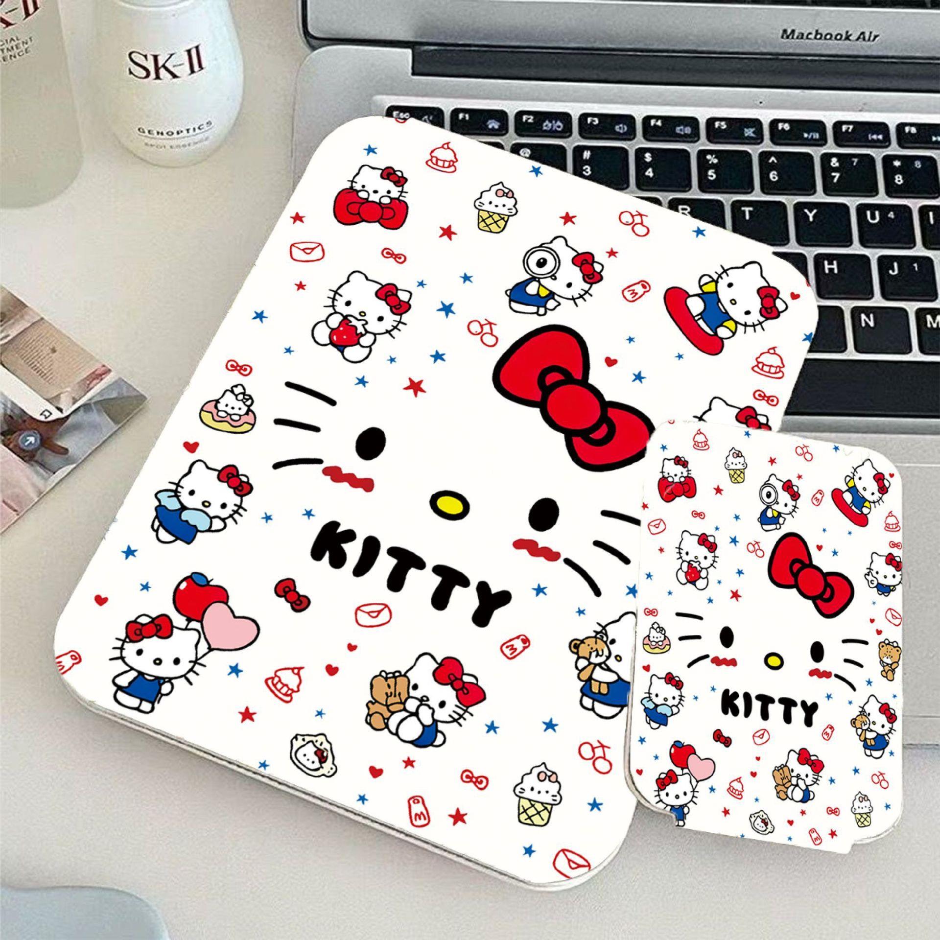 哈喽kitty折叠化妆镜子便携学生宿舍桌面式小镜子随身携带补妆镜