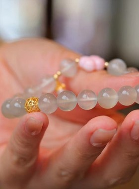 天然月光石女王贝森系文艺风手串