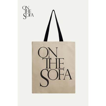 OnTheSofa帆布包单肩袋女士2025新款通勤大容量小众高级感托特包