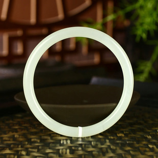 (不议价)润玉缘和田玉冰晴水叮当镯手镯女款细圆条玉镯19g58mm