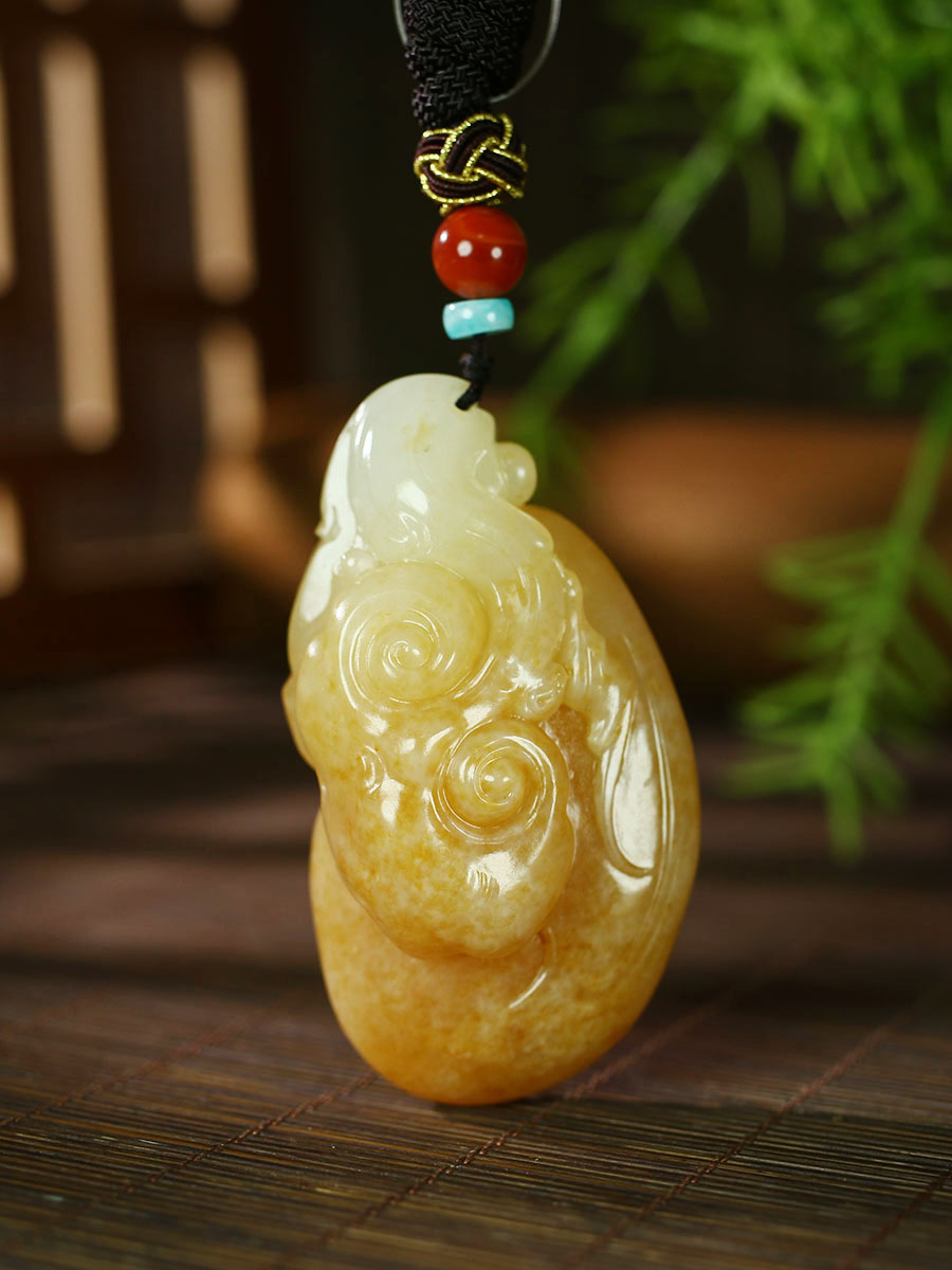 (不议价)新疆和田玉黄沁籽料如意手把件润玉缘手玩人生如意87g