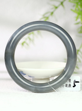 古晨和田玉烟紫手镯玉镯