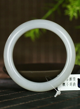 古晨和田玉烟紫手镯玉镯